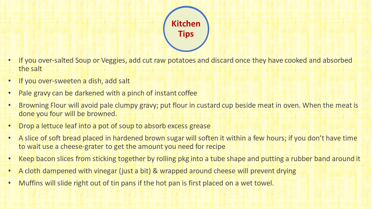 kitchen tip.